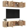 vidaXL 6-tlg. TV-Schrank-Set Sonoma-Eiche Holzwerkstoff