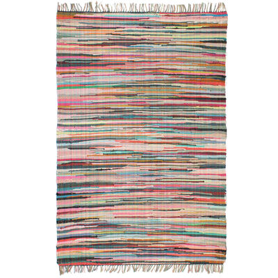 vidaXL Handgewebter Chindi-Teppich Baumwolle 120x170 cm Mehrfarbig