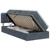 vidaXL LED-Speicherbett mit Matratze Dunkelgrau 90 x 190 cm Samt