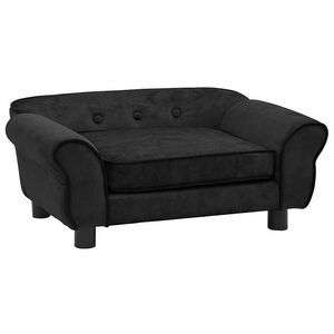 vidaXL Hundesofa Schwarz 72x45x30 cm Pl&uuml;sch