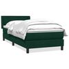 vidaXL Boxspringbett mit Matratze Dunkelgr&uuml;n 100x220 cm Samt