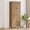 vidaXL Highboard Artisan-Eiche 69,5 x 34 x 180 cm Holzwerkstoff