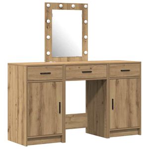 vidaXL Schminktisch mit Speicher Braun 50 x 41 x 135 cm Holzwerkstoff