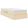vidaXL Aufbewahrungsbett mit Matratze Creme 100 x 200 cm Polyester