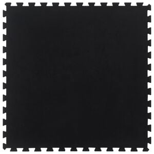 vidaXL Gummi-Bodenfliese Schwarz 12 mm 100x100 cm