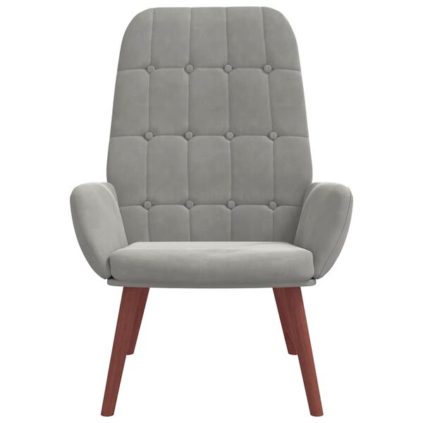 vidaXL Relaxsessel Hellgrau Samt