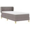 vidaXL Boxspringbett mit Matratze mit Kopfteil Taupe 80 x 200 cm Stoff