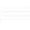 vidaXL Zaun mit Pfosten Silber 1,2 x 25 m Stahl