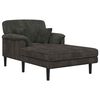 vidaXL Chaiselongue Anthrazit Cordstoff