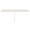 vidaXL Standmarkise Automatisch 600x350 cm Creme