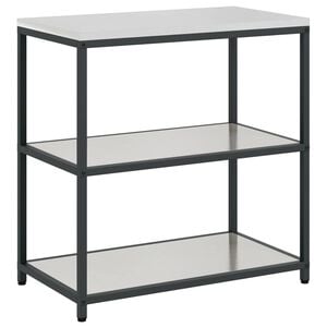 vidaXL K&uuml;chenregal HATTEM Silber 90 x 50 x 92 cm Stahl