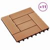 vidaXL Terrassenfliese 11 pcs Teak 30 x 30 cm WPC