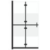 vidaXL Faltbare begehbare Duschwand Halbmattiertes ESG-Glas 80x190 cm