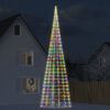 vidaXL LED-Weihnachtsbaum f&uuml;r Fahnenmast 3000 LEDs Mehrfarbig 800 cm