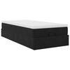vidaXL Ottoman-Bett mit Matratze Schwarz 100x200 cm Samt