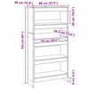 vidaXL B&uuml;cherregal 2 pcs Altholz 80 x 30 x 155 cm Holzwerkstoff