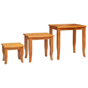 vidaXL Nestende Beistelltische 3 Stk. Natur 60 x 45 x 60,5 cm