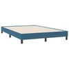 vidaXL Boxspringbett mit Matratze Dunkelblau 160x220 cm Samt