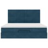 vidaXL Ottoman-Bett mit Matratzen Dunkelblau 180x200 cm Samt