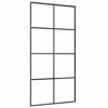 vidaXL Schiebet&uuml;r mit Beschlag Schwarz 102,5x205 cm ESG-Glas