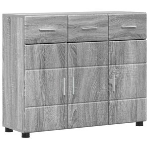 vidaXL Sideboard FLORIN 88,5 x 30,5 x 73 cm Graues Sonoma