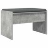 vidaXL Flurbank mit Kissen Beton Grau 63 x 38 x 40 cm