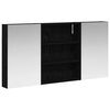 vidaXL Badezimmerschrank-Set 3 stk. Schwarz Eichen-Optik