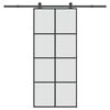 vidaXL Schiebet&uuml;r mit Beschlag 90x205 cm ESG-Glas & Aluminium