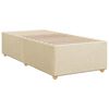 vidaXL Boxspringbett mit Matratze Creme 90x200 cm Stoff