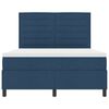 vidaXL Boxspringbett mit Matratze mit Kopfteil Blau 140 x 200 cm Stoff