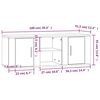 vidaXL TV-Schrank Wei&szlig; 100x31,5x35 cm Holzwerkstoff