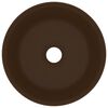 vidaXL Luxuri&ouml;ses Waschbecken Rund Matt Dunkelbraun 40x15 cm Keramik