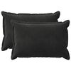 vidaXL Kissenbezug 2 pcs HOUTEN Schwarz 30 x 50 cm Samt