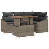 vidaXL Garten-Sofa-Set 5 Stk. Grau Poly Rattan
