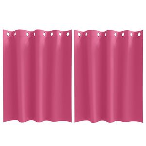 vidaXL Verdunkelungs-Vorh&auml;nge mit Ringen 2 pcs Helles Pink