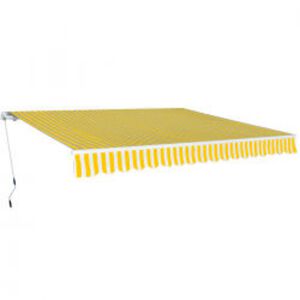 vidaXL Gelenkarmmarkise 600 cm Gelb/Wei&szlig;