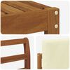 vidaXL Outdoor-Sofagarnitur mit Kissen 6 pcs Natur und Creme
