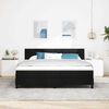 vidaXL Boxspringbett mit Matratze mit LED Schwarz 180 x 200 cm Stoff