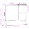 vidaXL Badschrank Wei&szlig; 65x33x60 cm Holzwerkstoff