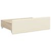 vidaXL Tagesbett Ausziehbar mit Schubladen Creme 90x200 cm Kunstleder