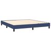vidaXL Boxspringbett mit Matratze Blau 160x200 cm Stoff