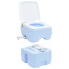 vidaXL Camping-Toilette Helles Blau und Wei&szlig; 41,5 x 36,5 x 42 cm