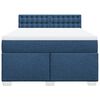 vidaXL Boxspringbett mit Matratze Blau 160x200 cm Stoff