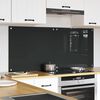 vidaXL K&uuml;chenr&uuml;ckwand 2 pcs Dunkelgrau 70 x 60 cm Geh&auml;rtetes Glas