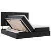 vidaXL Bett mit Stauraum und LED Schwarz 200 x 200 cm Kunstleder