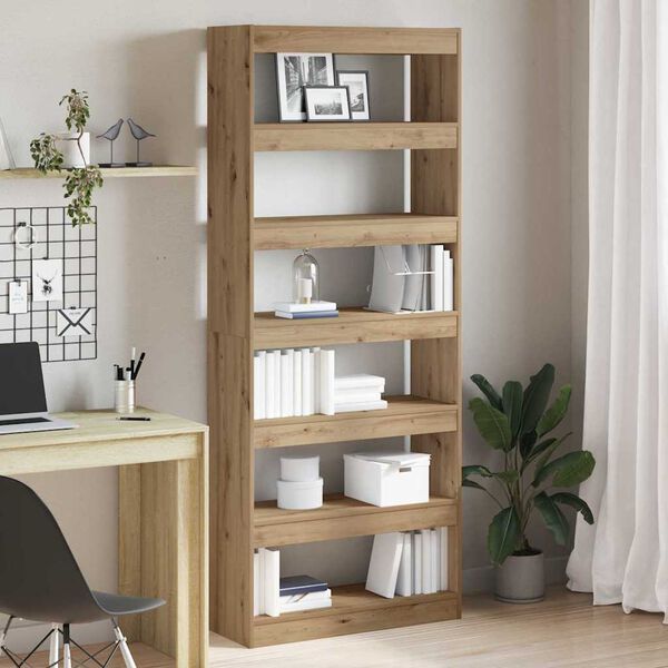 vidaXL B&uuml;cherregal Artisan-Eiche 80 x 30 x 198 cm Holzwerkstoff