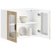 vidaXL K&uuml;chen-H&auml;ngeschrank mit Glast&uuml;r Porto Sonoma-Eiche