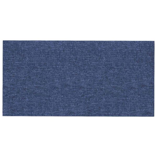 vidaXL Wandkopfteilen 12 pcs Blau 30 x 15 cm Stoff