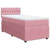 vidaXL Boxspringbett mit Matratze Rosa 90x200 cm Samt
