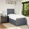 vidaXL Boxspringbett mit Matratze Dunkelgrau 90x200 cm Samt